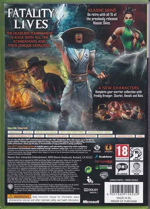 Mortal Kombat Komplete Edition - XBOX 360 (B Grade) (Genbrug)